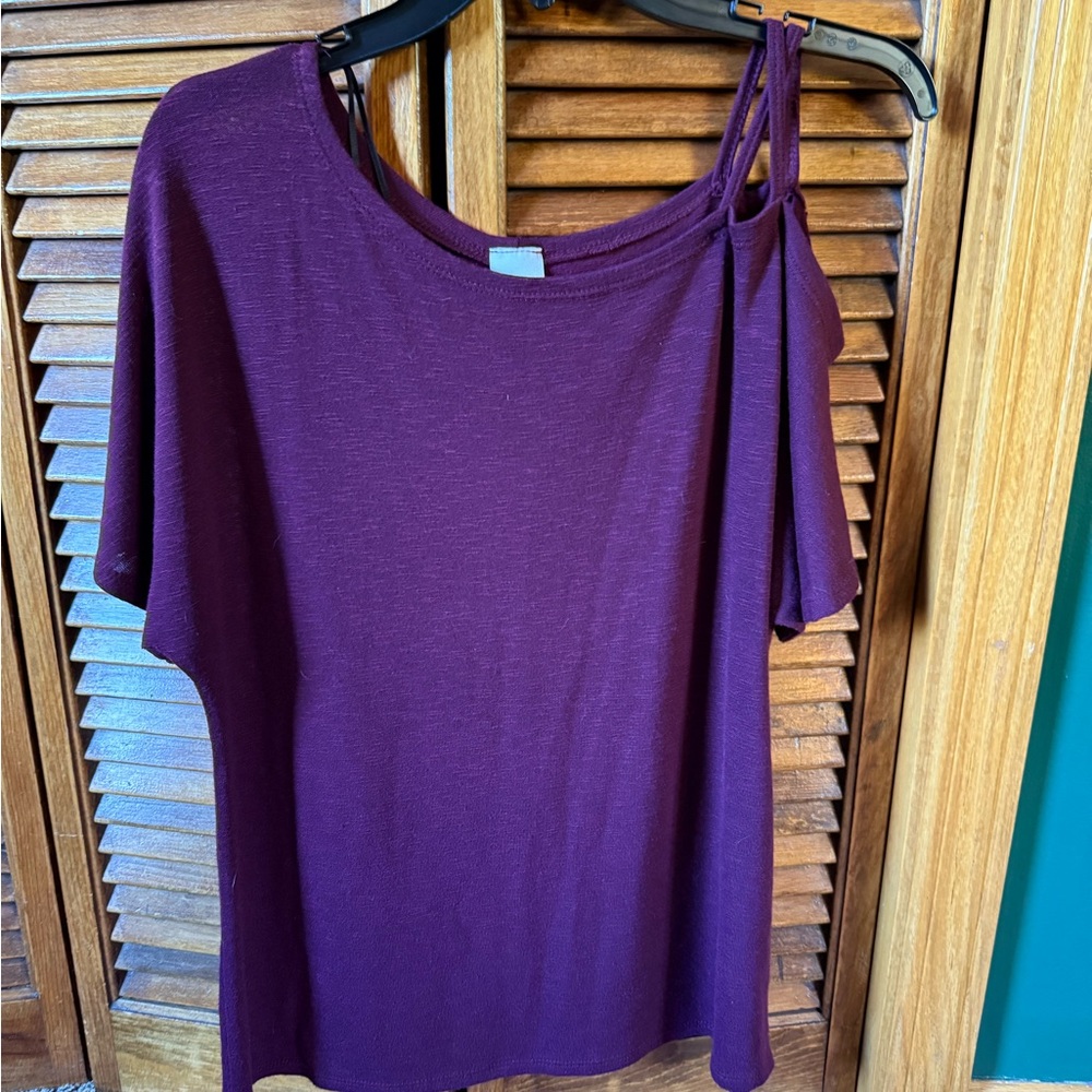 Maroon Women's Off Shoulder Top